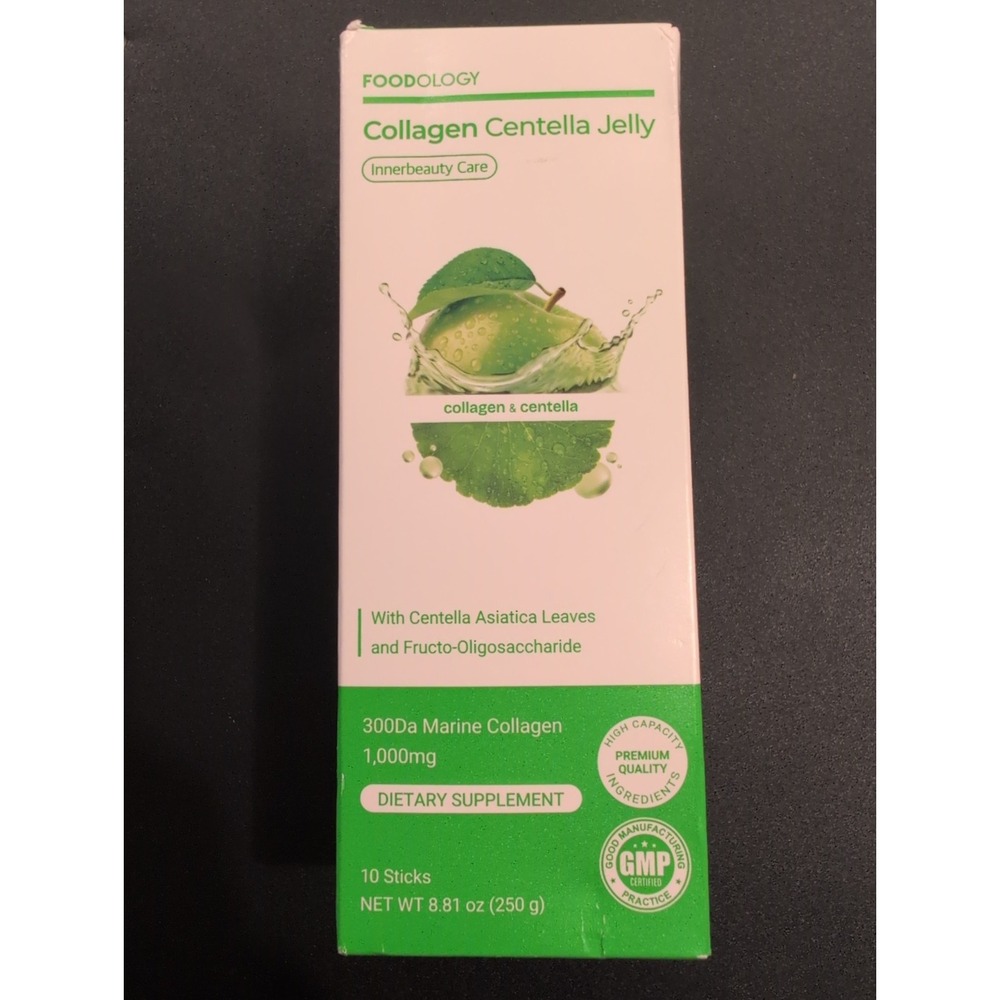 Foodology Collagen Centella Jelly Supplement 10 Sticks 1,000 mg 8.81 oz
